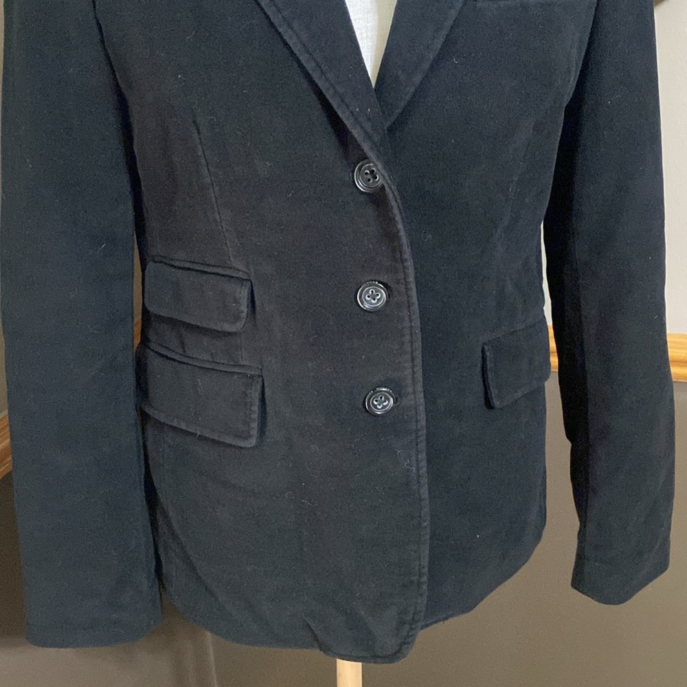 Banana Republic black velour blazer jacket size 6 - Picture 6 of 11